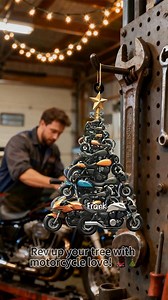 Personalize classic motorcycle ornament, crafted for the rider who loves the open road. 🎁🏍️ Order here: bakven.com/251201-2 | Bakven
