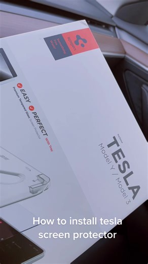 How to install tesla screen protector🚘#howto #screenprotector #spigen #tesla #trending #teslamodel3 #teslacar #teslamodels #teslatok #car #fyp #fypシ