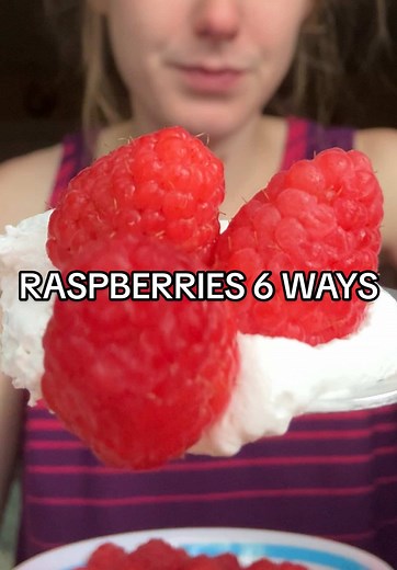 raspberries 6 ways ❤️ what's your favorite combo with raspberries?! 😍 today i tried raspberries with mustard, marshmallow fluff, sunflower seed butter cups, homemade salsa, nutella, honey, and raspberry preserves 😇 #raspberry #weirdfoodcombos #tastetest #mukbang #glutenfreeeats