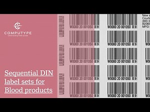 Sequential DIN Label Sets for Blood Products