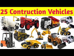 Big Construction Vehicles for Kids | Crane, Excavator, Bulldozer | Learn in Learn Construction