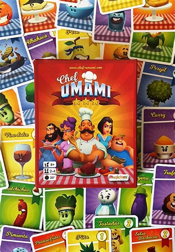 Chef Umami es el juego de cocina perfecto. • De 2 a 4 jugadores. • de 8 años. • Partidas de 20 minutos. ¡Sin duda uno de nuestros favoritos! 👩🏽‍🍳🥦🍷🧂🌽🥩🥬🍅 👨🏿‍🍳 @Magicbox Games #juegosdemesa #boardgames #juegosdivertidos #juegodemesa #boardgame #juegos #tutorial