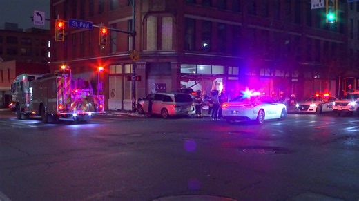 BREAKING OVERNIGHT: A crash on St. Paul and Andrews streets sent an SUV into a building. Watch News10NBC TODAY at the top of every half hour through 7 a.m. for details. https://www.whec.com/livestream/ | WHEC TV