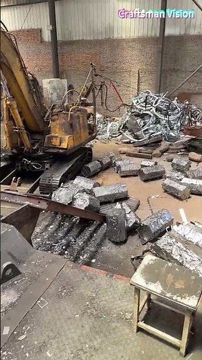 Metal Scrap Recycling: Cold-rolled steel balers compact cold-rolled steel scraps into solid blocks