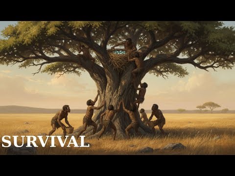 Primitive Survival Daily Life | Building a Natural Shelter, Bushcraft Campfire & Stone Age Skills