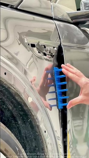 1-Minute DIY! Dent Repair Tool: Blue Scraper + Hammer Demonstration