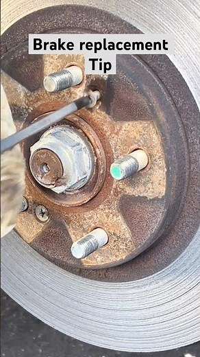 Brake replacement tip: how to remove a set screw from a brake rotor #mechanic