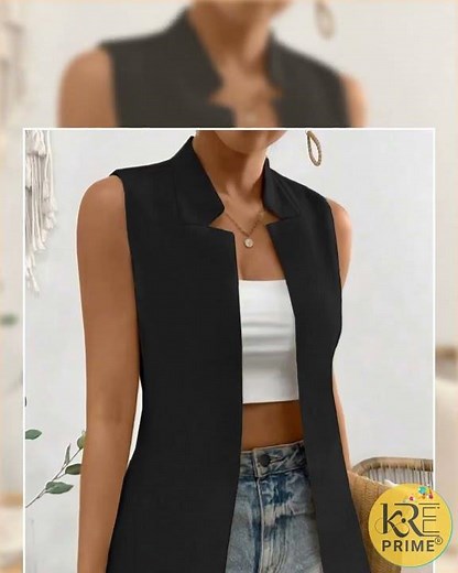 KRE Prime Women Open Front Longline Vest