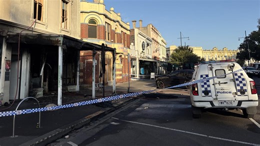 ‘Explosion’ heard before Williamstown ice-cream shop went up in flames – again