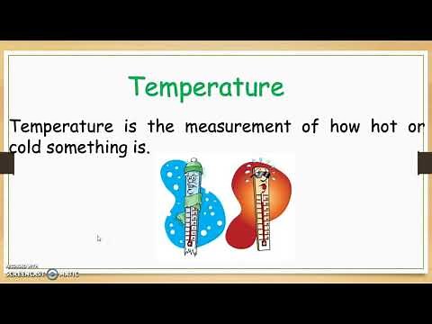 Temperature Year 1 Science