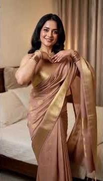 Beautiful Backless Saree Look