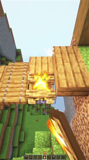 Minecraft How to Build a Hanging Bridge #shorts #minecraft