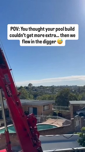 1.9K views | POV: You thought your pool build couldn’t get more extra… then we flew in the digger #aquifypools #poolbuilder #fibreglasspools #poolinstallation #poolinspo #sydneypools #backyardgoals #trickysitespecialist | Aquify Pools Sydney | Facebook
