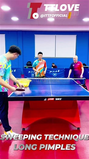 The Long Pimples Sweeping Techniques #longpimples #oxrubber #pimsrubber #tabletennistraining