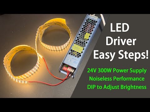 Steps to Connect DC 24V LED Strips to Driver & Dim Lights Without Additional Dimmer