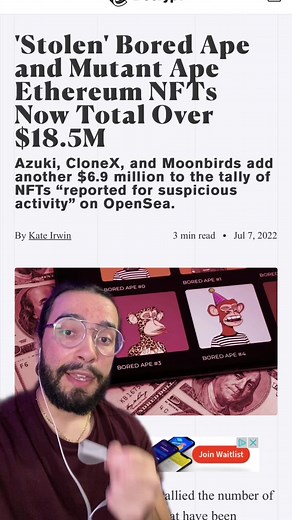 There are a lot of scams in NFTs 🥲 #nft #nfts #crypto #investing