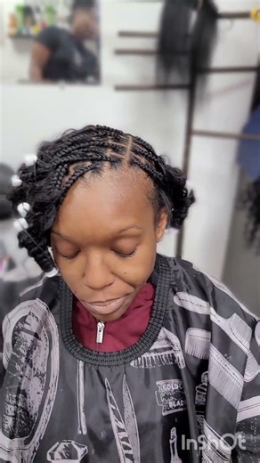 Small goddess knotless braids #theprocess #hairstyle #youtubeshorts