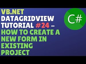VB.NET GUI TUTORIAL #24 (ADD, EDIT, UPDATE, DELETE) - How To Create A New Form In Existing Project
