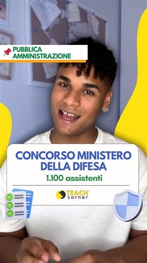 Preparazione concorsi pubblici e militari on Instagram: "🎖️ Concorso Ministero della Difesa – 1.100 posti per Assistenti. 🎓 Vuoi prepararti con metodo? TeachCorner ti supporta con lezioni online, simulazioni interattive e materiali didattici mirati per affrontare al meglio tutte le prove del concorso. Scrivi a Giulio, Floriana, Nicholas o Vincenzo per scoprire il nostro percorso completo di preparazione al Concorso Ministero della Difesa – 1.100 Assistenti 📲 377 398 7145 #teachcorner #concors