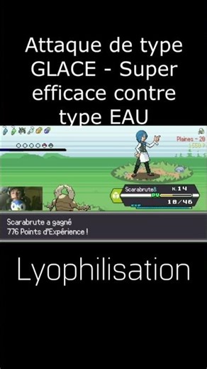 Lyophilisation attaque glace super efficace contre type Eau #pokemon #strategie #pokérogue