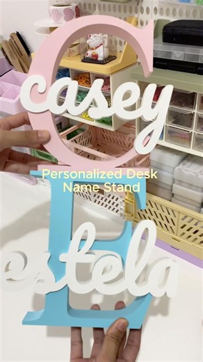Personalized Desk Name Stand 3D Printed