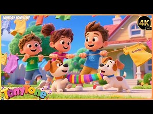 🎵🧦New Fun Laundry Song for Kids | Washing Machine Bubble Dance 🧺✨