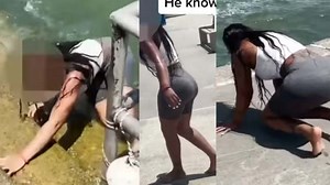 Went Too Far? Chick Goes Off & Nearly Drowns After Homie Pushed Her Into A Lake As A Prank! “Its Just Water You’ll Survive”