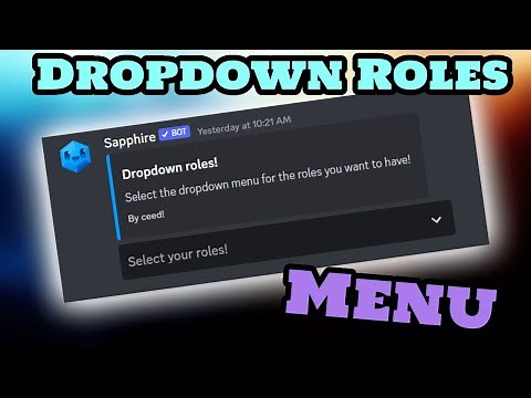 How to create DROPDOWN role menu on Discord!