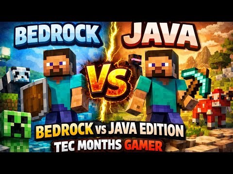 Bedrock vs java edition comparison by tec months Gamer