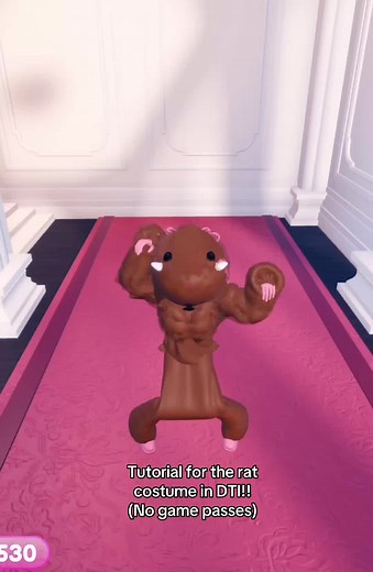 DIY Rat Costume Tutorial in DTI | No Game Passes Required!