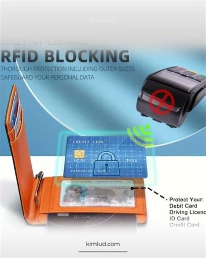 Men's Leather Wallet, RFID Blocking Anti-theft Wallet, Multi-card Card Holder, Money Clip