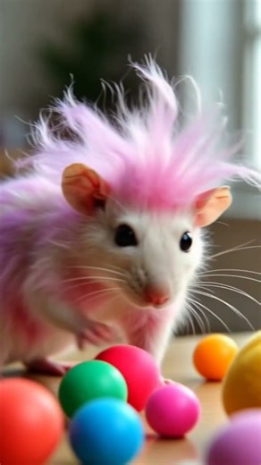 Cute pink Rat 😍 #sweet