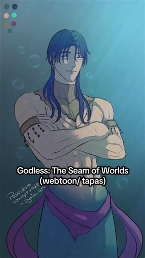 Will Poseidon make you read my webtoon? / #webtooncanvas #webcomic #webtoon #mythology #poseidon