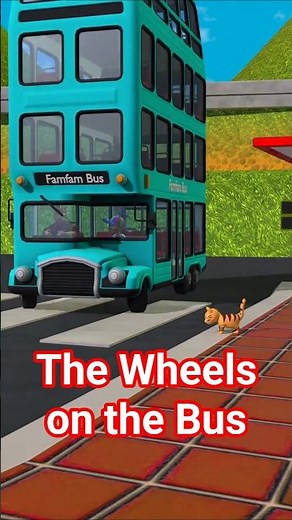 The Wheels on the Bus Go Round and Round | Animals Version | Super Simple Songs Shorts