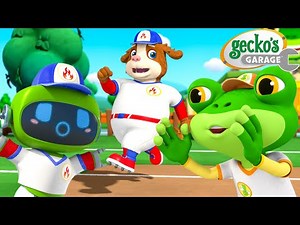 Gecko vs. Dandy’s Home Run Race ⚾ | Gecko's Garage 🚚 | Cartoons For Kids | Toddler Fun Learning