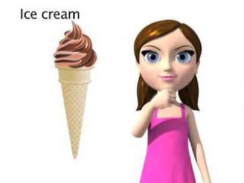 Ice cream - ASL sign for ice cream - Animated