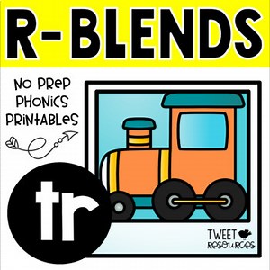 Blends Phonics NO PREP Printables for "tr"