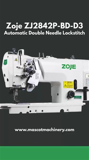 Zoje ZJ2842P Double Needle Machine ⚡ Perfect Parallel Stitching! #mascotmachinery #textileindustry