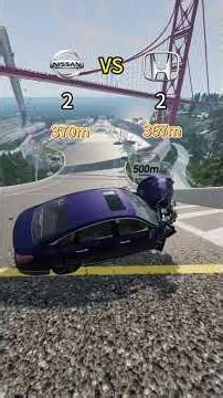 NISSAN vs HONDA The Ultimate Crash & Durability Test! 🚗💥 -BeamNG drive