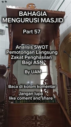 BAHAGIA MENGURUSI MASJID (Analisis Zakat ASN Dipotong Langsung) By UAM Part 57#zakat #masjid #fyp