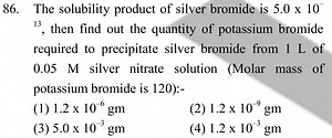 Given that the solubility product (Ksp) of silver bromide (AgBr... | Filo