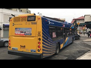 MTA NYCT Bus: 2018 New Flyer XD40 #7698 on the Bx21