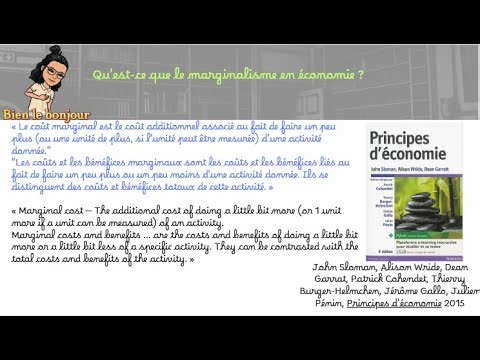 Tous niveaux lycée et L1 - Qu'est-ce que le raisonnement à la marge ou le marginalisme en économie ?