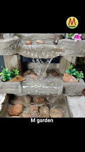 433K views · 6.6K reactions | “So Satisfying! DIY Cement Waterfall Fountain for Your Desk” | M garden | Facebook