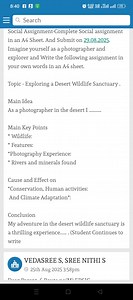 Social Assignment: Write an imaginative essay from the perspect... | Filo