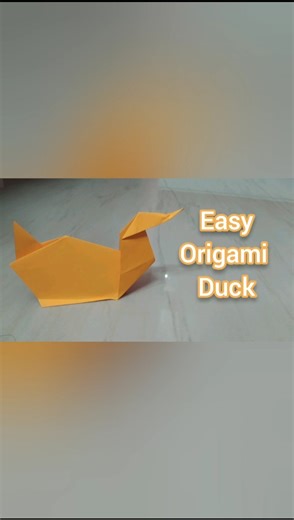Easy Origami Paper Duck #origami #diy #origamiduck #paperduck