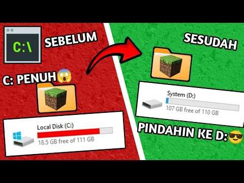 Cara Memindahkan Folder Minecraft Java Ke Local Disk Lain Menggunakan CMD