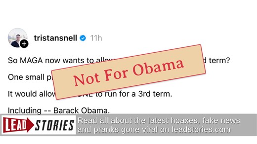 Fact Check: Proposed Change To 22nd Amendment Would NOT Let Obama Be Elected President Again | Lead Stories