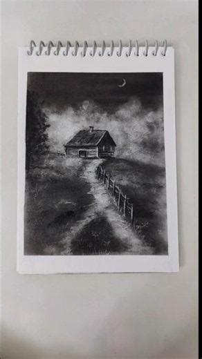 Charcoal EASY art. ✨ #charcoaldrawing