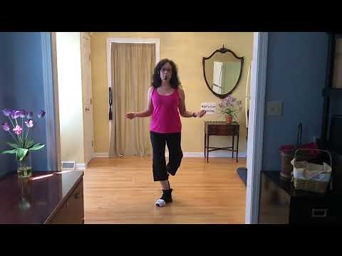 The Locomotion - L2/3 Line Dance Lesson & Dance Along - Music at 9:08